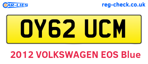 OY62UCM are the vehicle registration plates.