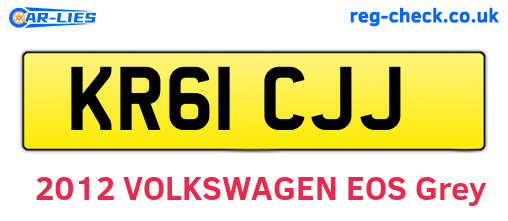 KR61CJJ are the vehicle registration plates.
