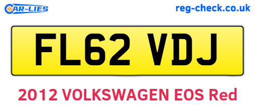 FL62VDJ are the vehicle registration plates.