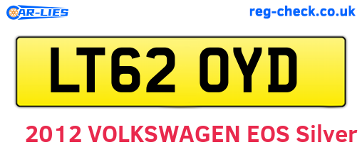 LT62OYD are the vehicle registration plates.