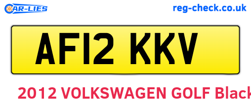AF12KKV are the vehicle registration plates.