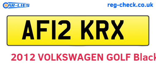 AF12KRX are the vehicle registration plates.