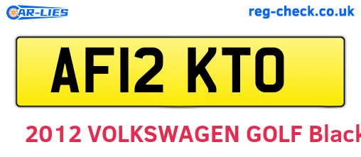 AF12KTO are the vehicle registration plates.