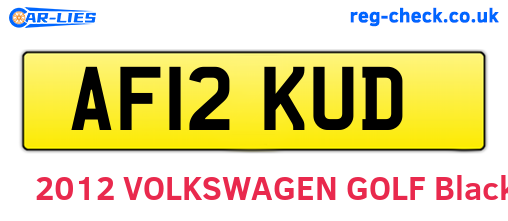AF12KUD are the vehicle registration plates.