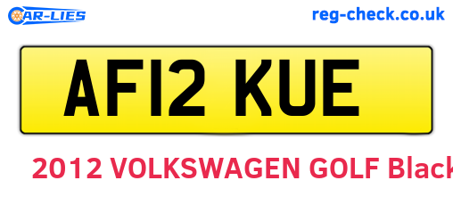 AF12KUE are the vehicle registration plates.