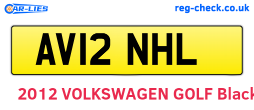 AV12NHL are the vehicle registration plates.