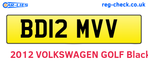 BD12MVV are the vehicle registration plates.