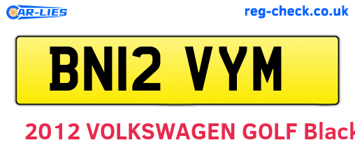 BN12VYM are the vehicle registration plates.