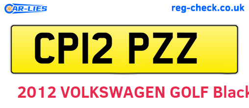 CP12PZZ are the vehicle registration plates.