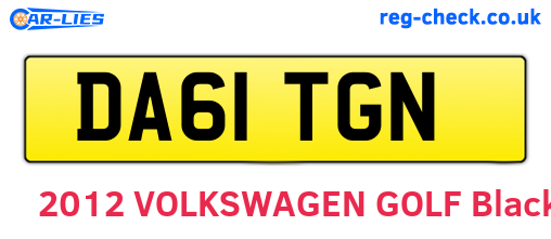 DA61TGN are the vehicle registration plates.