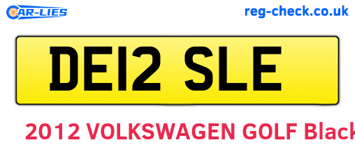 DE12SLE are the vehicle registration plates.