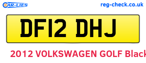 DF12DHJ are the vehicle registration plates.