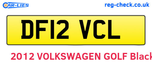 DF12VCL are the vehicle registration plates.