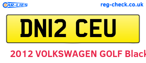 DN12CEU are the vehicle registration plates.