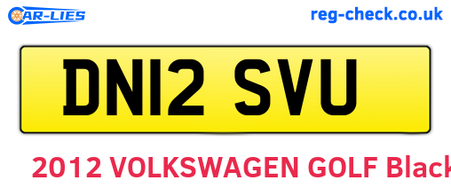 DN12SVU are the vehicle registration plates.