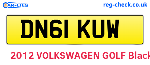 DN61KUW are the vehicle registration plates.