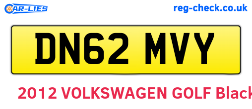 DN62MVY are the vehicle registration plates.