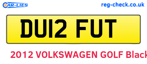 DU12FUT are the vehicle registration plates.
