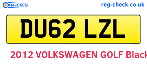 DU62LZL are the vehicle registration plates.