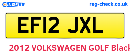 EF12JXL are the vehicle registration plates.