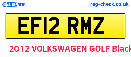 EF12RMZ are the vehicle registration plates.
