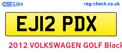 EJ12PDX are the vehicle registration plates.