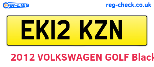 EK12KZN are the vehicle registration plates.