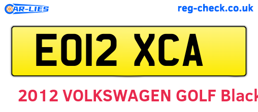 EO12XCA are the vehicle registration plates.