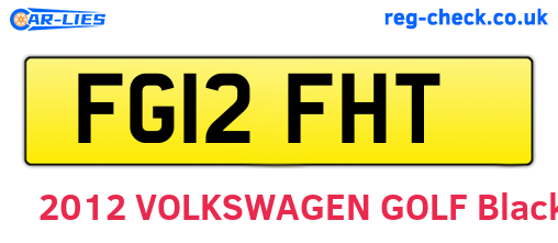 FG12FHT are the vehicle registration plates.