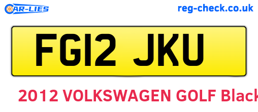 FG12JKU are the vehicle registration plates.