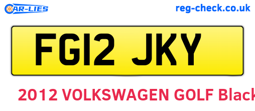 FG12JKY are the vehicle registration plates.