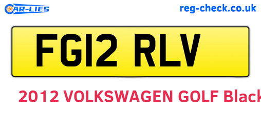 FG12RLV are the vehicle registration plates.