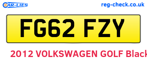 FG62FZY are the vehicle registration plates.