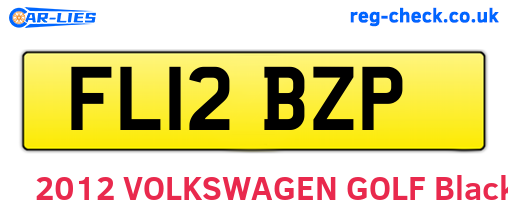 FL12BZP are the vehicle registration plates.