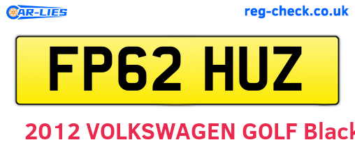 FP62HUZ are the vehicle registration plates.