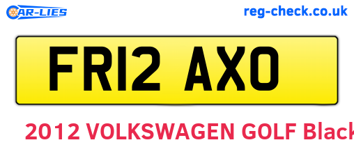 FR12AXO are the vehicle registration plates.