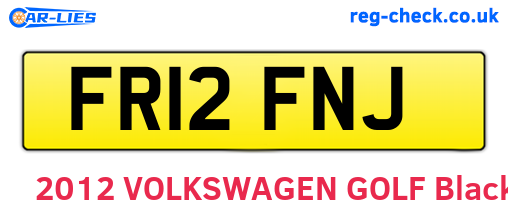 FR12FNJ are the vehicle registration plates.