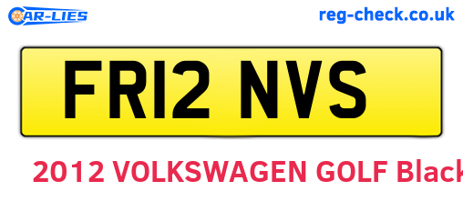 FR12NVS are the vehicle registration plates.