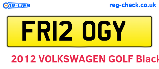 FR12OGY are the vehicle registration plates.