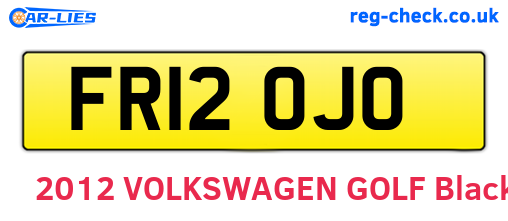 FR12OJO are the vehicle registration plates.