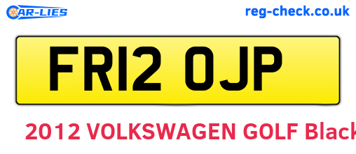 FR12OJP are the vehicle registration plates.