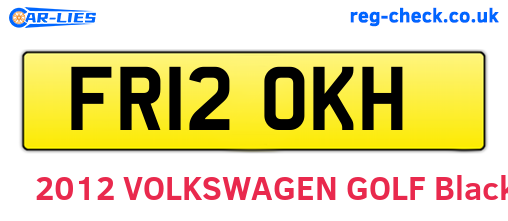 FR12OKH are the vehicle registration plates.