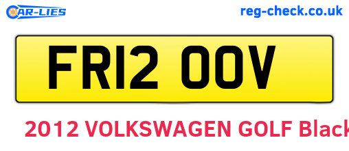 FR12OOV are the vehicle registration plates.