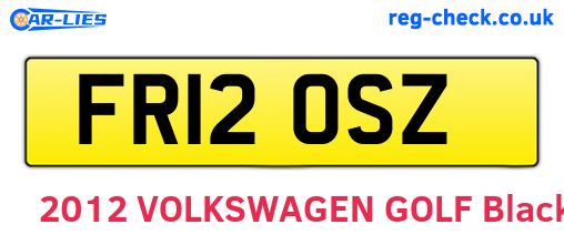 FR12OSZ are the vehicle registration plates.