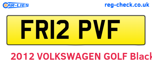 FR12PVF are the vehicle registration plates.