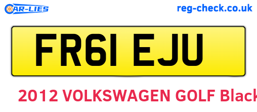 FR61EJU are the vehicle registration plates.