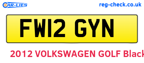 FW12GYN are the vehicle registration plates.