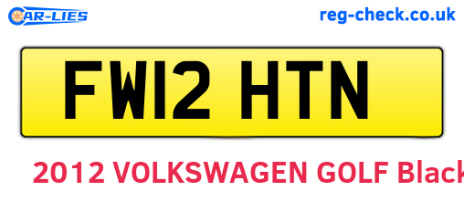 FW12HTN are the vehicle registration plates.