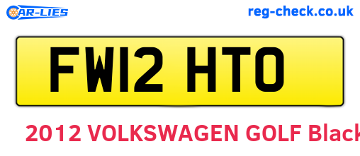 FW12HTO are the vehicle registration plates.