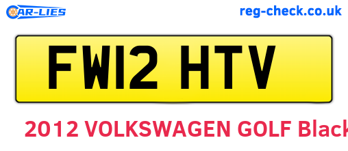 FW12HTV are the vehicle registration plates.